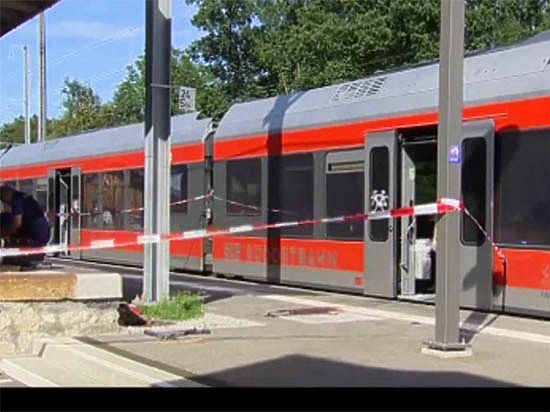В Швейцарии неизвестный поджег пассажиров поезда и устроил резню