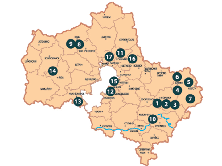 Карта рек и озер Московской области | Информация для рыбаков
